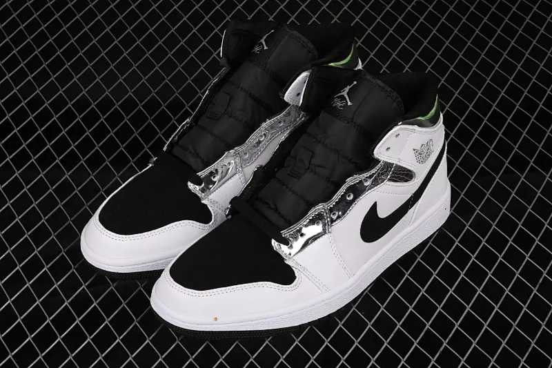 All categories Air Jordan Jordan series basketball shoes Air Jordan 1 Mid Air Jordan 1 Mid AJ1 Leonard Jr. Joe 1 black and white silver 554724-121